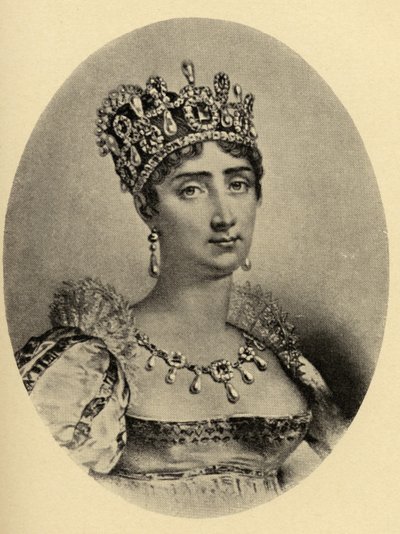 Cesarzowa Józefina (1763-1814) ilustracja z książki "Małe podróże do domów sławnych kobiet", wydanej w 1897 r. autorstwa French School