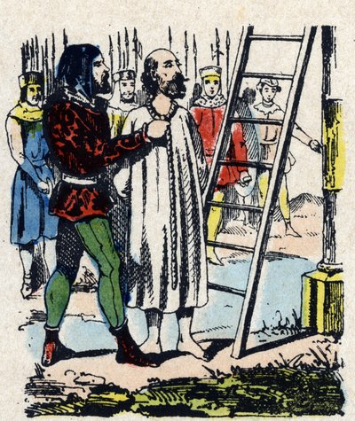 Enguerrand de Marigny (1260-1315) skazany przez komisję ponownie zjednoczoną w Vincennes, został powieszony w szubienicy Montfaucon, którą miał eriger - Kiedy Filip IV umiera, jego niepopularny minister, Enguerrand de Marigny, zostaje oskarżony (niesłuszni autorstwa French School