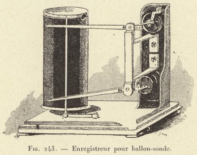 Rejestrator balonów pogodowych (grawerowanie) autorstwa French School