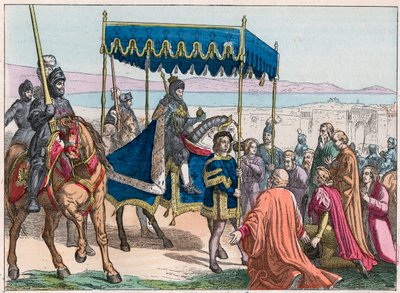 Wejście Karola VIII (1470-1498) w Neapolu autorstwa French School