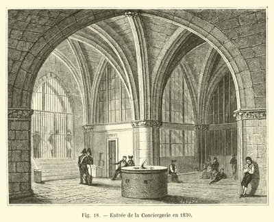 Wejście do Conciergerie w 1830 r. autorstwa French School