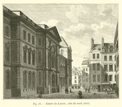 Wejście do Luwru, strona północna, 1810 autorstwa French School