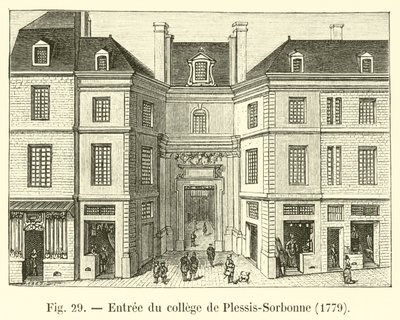 Wejście do kolegium Plessis-Sorbonne, 1779 autorstwa French School