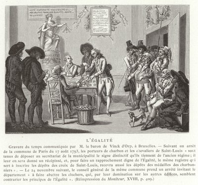 Równość, rewolucja francuska, 1793 autorstwa French School