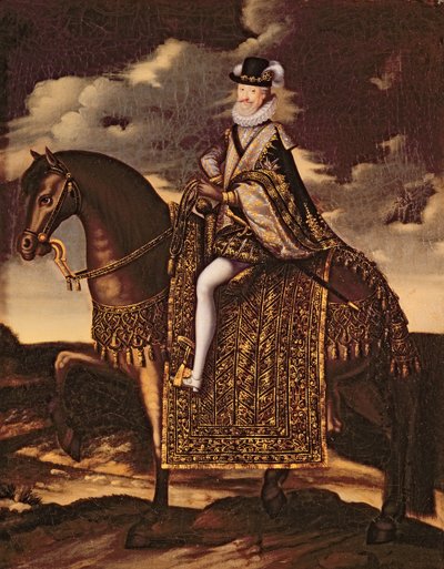 Portret konny Henryka IV (1553-1610) autorstwa French School