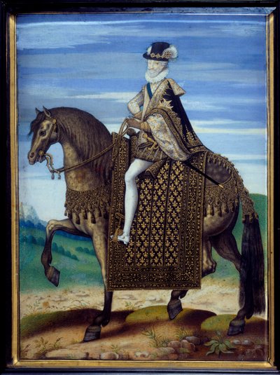 Portret konny Henryka IV (1553-1610) autorstwa French School