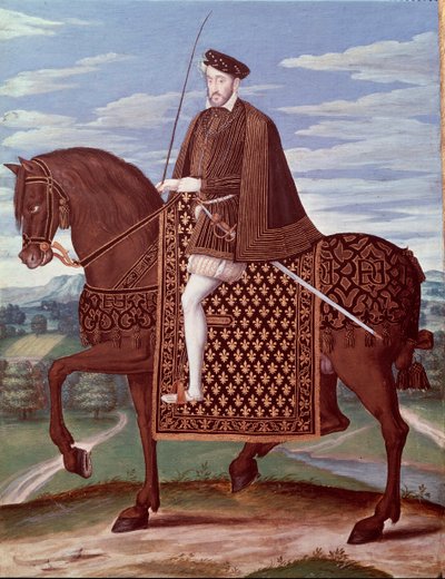 Portret konny Henryka II (1519-1559) Króla Francji (Portret Henryka II króla Francji) Anonimowe malowanie autorstwa French School