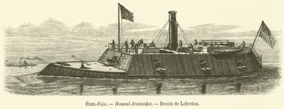 Stany Zjednoczone, New Ironsides (grawerowanie) autorstwa French School