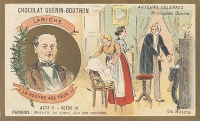Eugene Labiche (1815-1888), francuski dramaturg, autor komedii „La poudre aux yeux” w dwóch aktach (1861) autorstwa French School