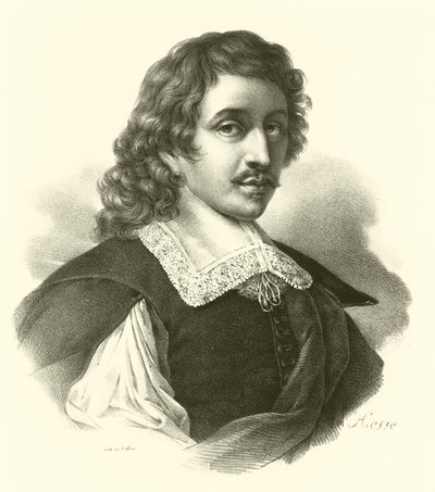 Eustache Le Sueur lub Lesueur, portret (grafika) autorstwa French School