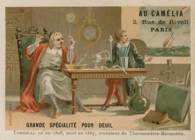 Evangelista Torricelli, włoski fizyk i matematyk autorstwa French School