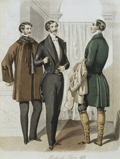 Suknia wieczorowa, ilustracja z Le Journal des Tailleurs, 16.02.1851 (kolor grawerowany) autorstwa French School