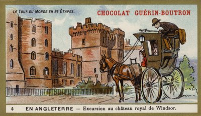 Wycieczka do zamku królewskiego Windsor w Anglii (chromolitho) autorstwa French School