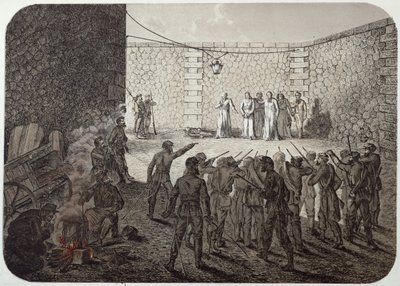 Egzekucja zakładników w czasie gminy, 1871 r. autorstwa French School
