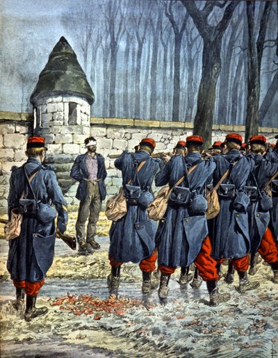Egzekucja niemieckiego szpiega przez wojska francuskie autorstwa French School
