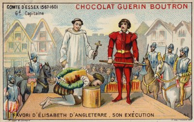 Egzekucja hrabiego Essex (chromolitho) autorstwa French School