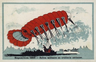 Ekspozycja 1900 - balon wojskowy lub artyleria powietrzna autorstwa French School