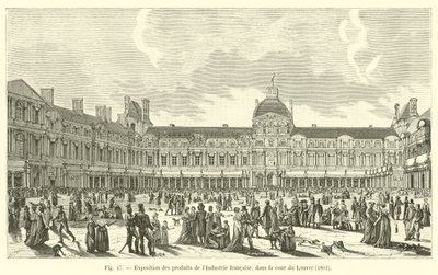 Wystawa wyrobów przemysłu francuskiego, na dziedzińcu Luwru, 1801 autorstwa French School