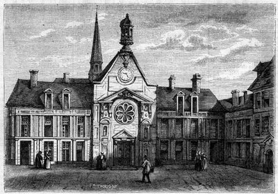 Zewnętrzny widok na Szpital Nieuleczalnie Kobiet, wybudowany w latach 1634-1757 i odrestaurowany w 1861 roku. Nazwij też Szpital Laennec. Paryż autorstwa French School