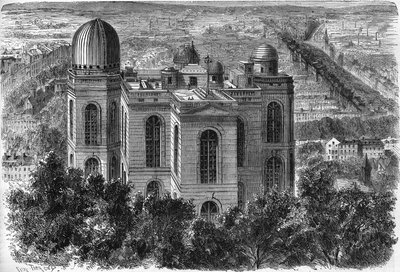 Widok zewnętrzny Obserwatorium Paryskiego autorstwa French School