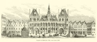 Fasada Hôtel de Ville pod Ludwikiem XIII autorstwa French School