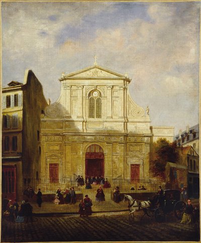 Fasada kościoła Blancs-Manteaux autorstwa French School
