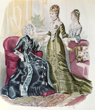 Moda Drugiego Cesarstwa, z La Mode Illustrée autorstwa French School