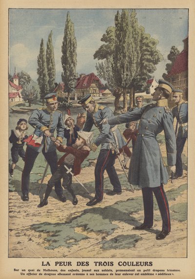 Strach przed francuską flagą w Alzacji (kolor lito) autorstwa French School