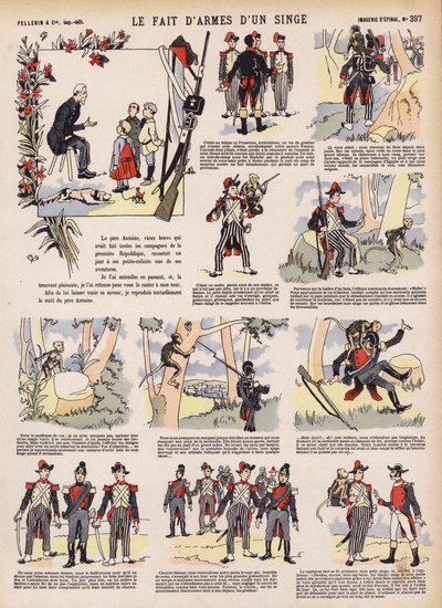 Wyczyny ramion małpy (kolor lito) autorstwa French School