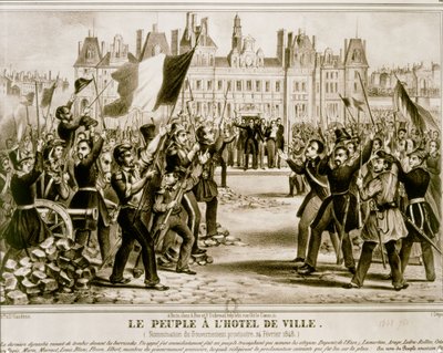 Rewolucja lutowa 1848 (litografia) autorstwa French School