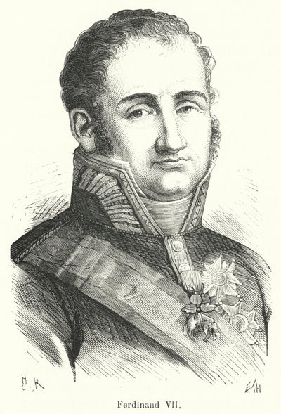Ferdynand VII (grawerowanie) autorstwa French School