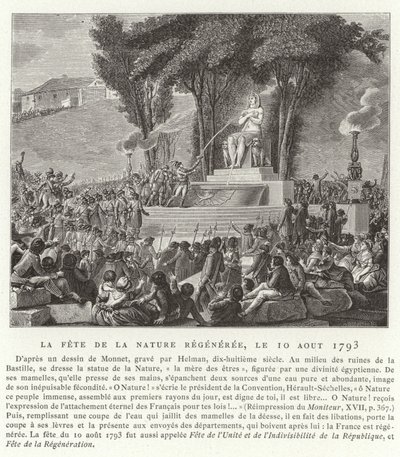 Festiwal Odrodzenia Natury, Paryż, 10 sierpnia 1793 autorstwa French School