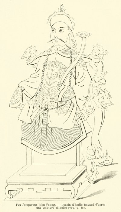 Nieżyjący cesarz Hien-Foung (rycina) autorstwa French School