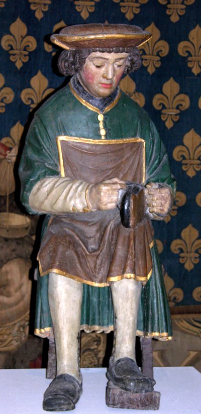 Figura św. Kryspina (drewno polichromowane) autorstwa French School