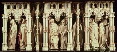 Figury mnichów z grobu Filipa Śmiałego, księcia Burgundii (1342-1404), autorstwa Jeana de Marville (zm.1389), Clausa Slutera (zm.14056) i Clausa de Werve (ok.1380-1439), zlecone dla klasztoru autorstwa French School