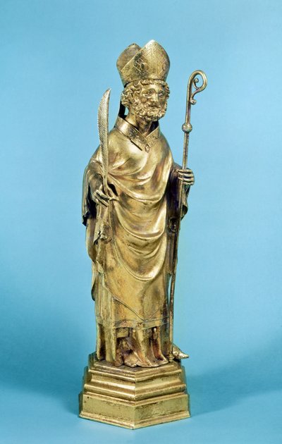 Figurka biskupa (złocona miedź) autorstwa French School
