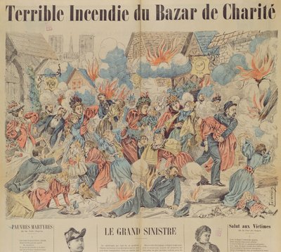 Pożar na Bazar de la Charite, 4 maja 1897 r. autorstwa French School
