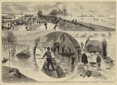 Powodzie we Francji, 1897 autorstwa French School