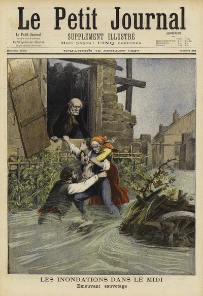 Powodzie w Midi, Francja, 1897 autorstwa French School