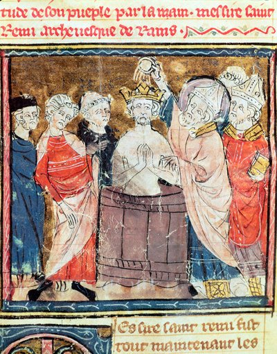Fol.11r św. Remigiusz, biskup Reims autorstwa French School