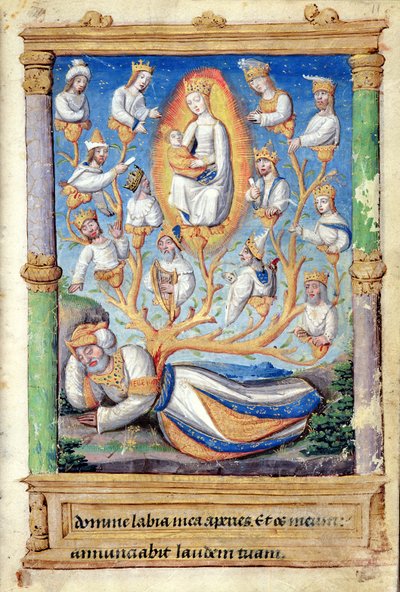 Fol.11r Drzewo Jessego, z Heures a l