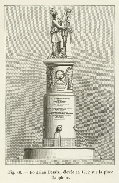 Fontaine Desaix, wzniesiony w 1802 r. na Place Dauphine autorstwa French School