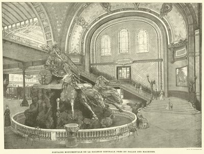 Monumentalna Fontanna Galerii Centralnej przy Pałacu Maszyn (rycina) autorstwa French School