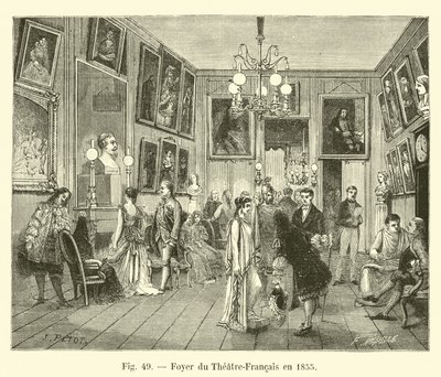Foyer Teatru-Francais w 1855 r. autorstwa French School