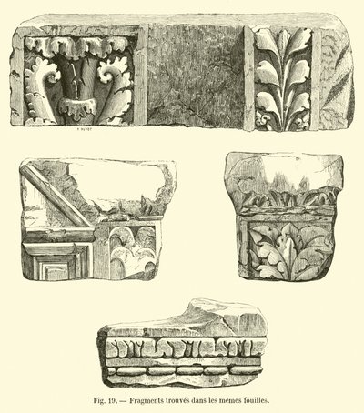 Fragmenty znalezione w tych samych wykopaliskach autorstwa French School