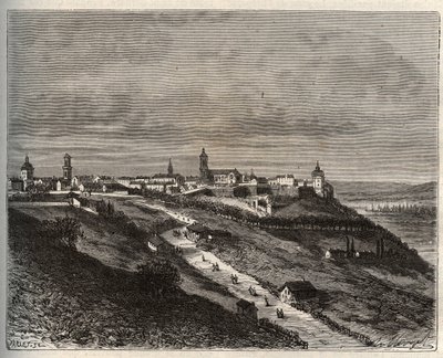 Francja, Champagne-Ardenne, Haute-Marne (52), Langres - rycina w „La France illustrée: geography, history, Statistics” autorstwa V.-A. Słodowy Brąz. 1884 autorstwa French School