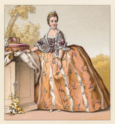 Francja XVIII wiek kostium autorstwa French School