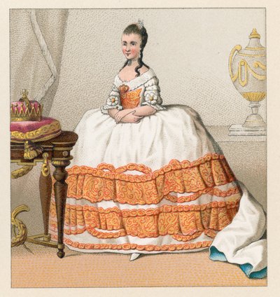 Francja XVIII wiek kostium autorstwa French School