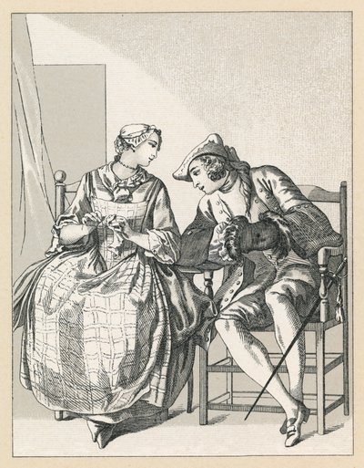 Francja XVIII wiek kostium autorstwa French School