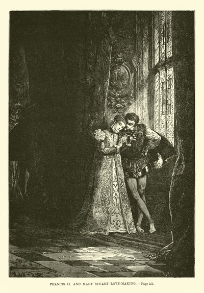 Kochanie się Franciszka II i Marii Stuart autorstwa French School